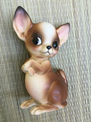 Josef Originals Cutest Chihuahua Puppy Dog Doggie Vintage Ceramic Figurine 3”