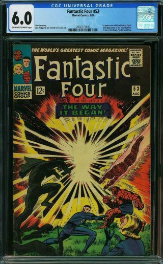 Fantastic Four 53 Cgc 6.  0 2nd App Of The Black Panther 1st Klaw