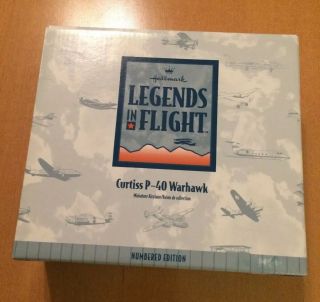 Hallmark Legends In Flight: Curtiss P - 40 Warhawk 1e/6584
