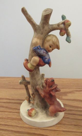 Vintage Hummel/goebel 56/a Culprits Boy In A Tree Dog Porcelain Figurine 6 "
