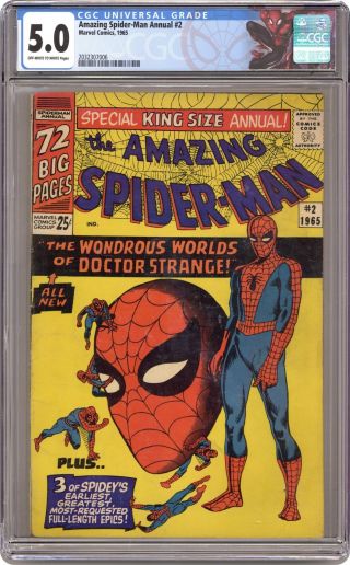Spider - Man Annual 2 Cgc 5.  0 1965 2032307006