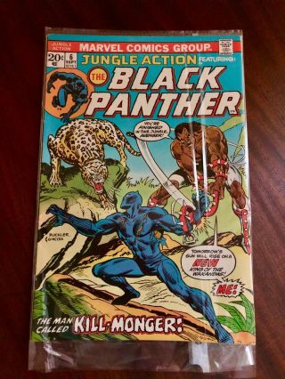Black Panther Jungle Action 1973 No.  6 1st Appearance Erik Kill - Mongercomic Book