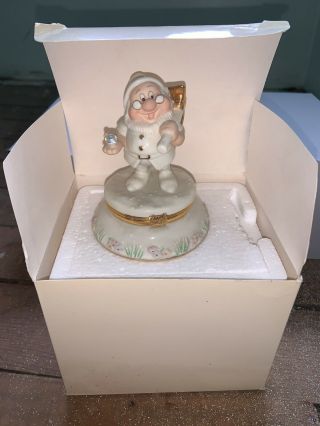 Lenox Treasures Disney “doc Dwarf” (from Snow White) Porcelain Treasure Box