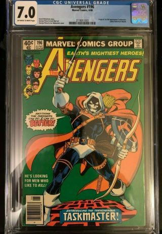 Avengers 196 Cgc 7.  0 Ow/w Pages - Origin & First Full Appearance Of Taskmaster