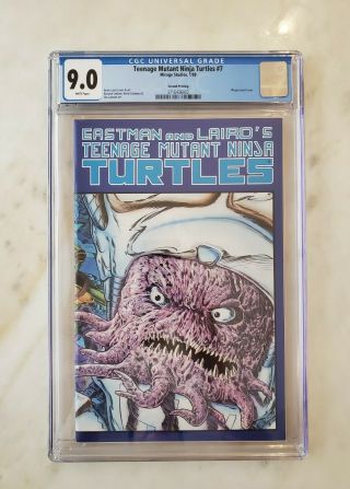 Teenage Mutant Ninja Turtles 7 1/1989 Cgc 9.  0 (wp) Scarce B&w Krang 2nd Print
