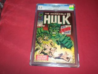 Incredible Hulk 102 Marvel 1968 Silver Age Cgc 3.  5 Comic