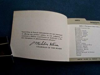 VINTAGE 1958 SMITH KLINE & FRENCH LABORATORIES PRODUCT INDEX BOOKLET 3
