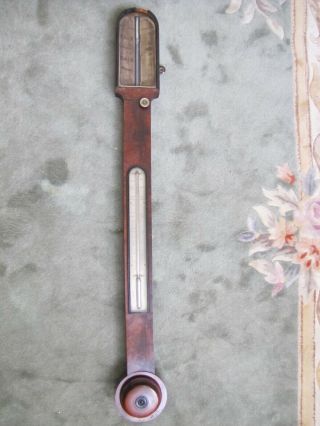 Antique 1800’s Or Earlier English Thermometer & Barometer