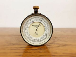 An Antique Brass Surveying Aneroid Compensated Barometer By E.  R.  Watts & Son
