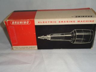 Vintage Charles Bruning Electric Drafting Eraser Machine Model 87 - 201 3