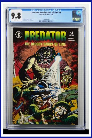 Predator Bloody Sands Of Time 2 Cgc Graded 9.  8 Dark Horse 1992 Comic Book