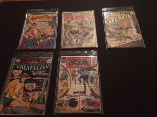 5 Dc Silver Age Comics 10 And 12 Cents Batman Sea Devils 1 Adventure 238 Sci Fi