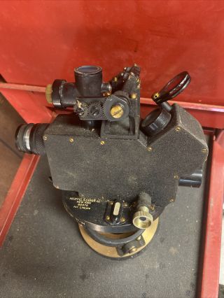 Vintage Keuffel & Esser Brass Surveying Transit W/ Case