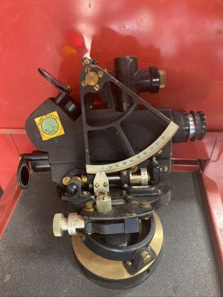 Vintage Keuffel & Esser Brass Surveying Transit W/ Case 3