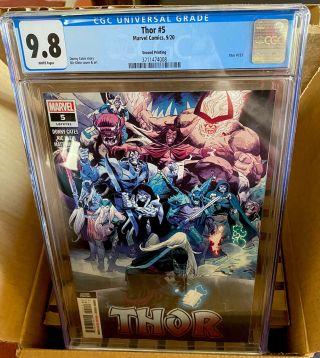Thor 5 Cgc 9.  8 2nd Printing The Black Winter (2020) Marvel Nm,  Hot Book