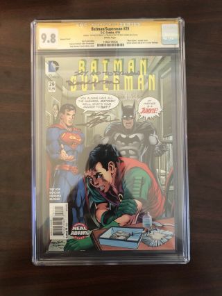 Batman/superman 29 Neal Adams Homage Cover Cgc 9.  8 Neal Adams Signature