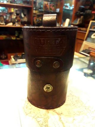 Very Rare Old Handmade / Hand Stiched Leather Case Of Curta Calculator