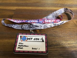 Defcon 25 Badge And Lanyard