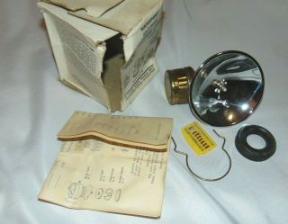Nos Vintage Safesport Solid Brass Carbide Lamp 4 " Reflector Fcl1500