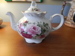 Vintage Teapot Arthur Wood And Son Staffordshire England,  Rare Roses 6704