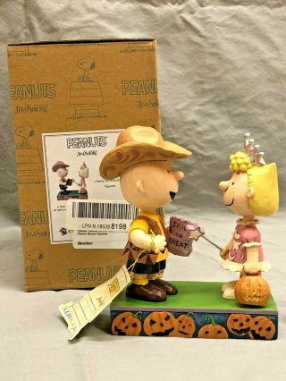 Jim Shore Peanuts Traditions Halloween Trick Or Treat Charlie 6006944