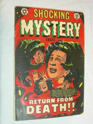 Shocking Mystery Cases 55 G,  L.  B.  Cole Classic Blood Cover Return From Death