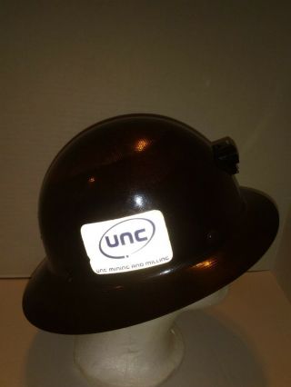 Vintage Msa Skullgard Full Brim Coal Miner Helmet/hard Hat (united Nuclear Corp)