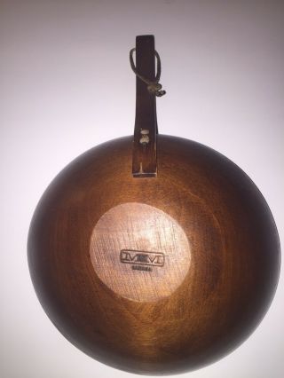 Mnm Vtg Mort N Marton Wooden Handle Birch Bowl Mid Century Handcrafted Canada
