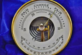 Antique Tycos Aneroid Compensated Barometer Thermometer Gauge 2