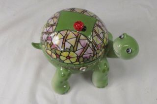 2008 Ardleigh Elliott Wonders Of Nature Issue 3 Turtle " Pansy " Music Box Green