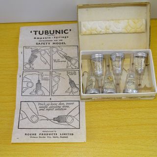 Tubunic Ampoule Syringe Omnopon / Morphine Rare Boxed Set 1940 