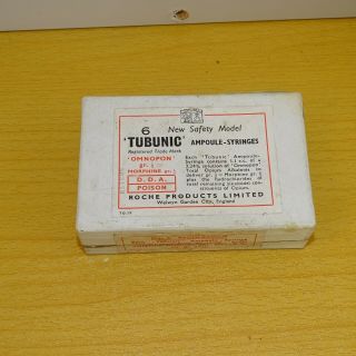Tubunic Ampoule Syringe Omnopon / Morphine Rare Boxed Set 1940 ' s WW2 3