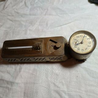 Vintage Minneapolis Honeywell Tycos Thermostat Regulator Clock Model 77 Art Deco