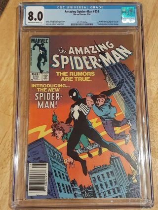 Spider - Man 252 Cgc 8.  0 1st Appearance Of Black Suit In Asm Newsstand