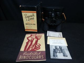 Vintage Bausch & Lomb Optical Stereo - Prism Binoculars 8x40 Central Focus W/ Box
