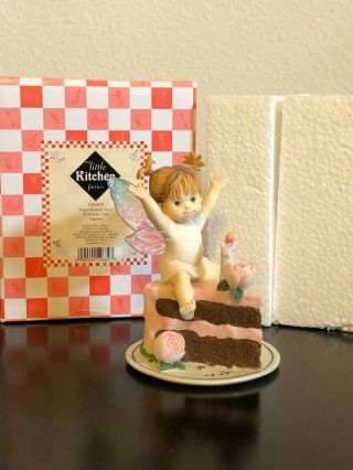 My Little Kitchen Fairies Happy Birthday Fairie W/birthday Cake,  Enesco W/ Box