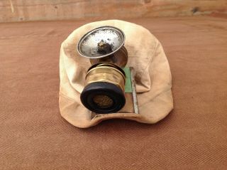 Antique Miners Hat With Lamp 1921 & 1923 Patent Numbers 2