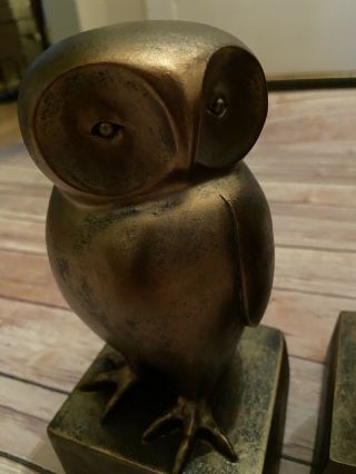 Bloomingville Anthropologie 2 Piece Wise Owl Bookends 2