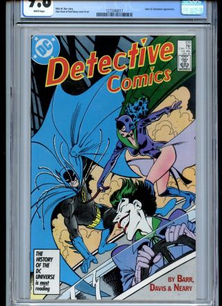 Detective Comics 570 Cgc 9.  8 White Pages Batman Joker Catwoman