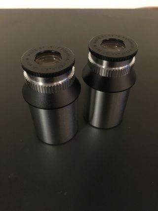 Ernst Leitz Wetzlar Eyepieces For Polarization Microscope Gf 10x - M 30mm Adapter