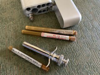 Vintage Parke Davis & Co Case No 5 Doctors Travel Pocket Syringe Kit