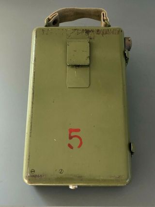 VINTAGE WILD HEERBRUGG T2 T16 THEODOLITE BATTERY BOX WITH HAND LAMP LIGHT 3