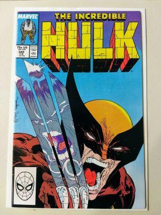 The Incredible Hulk 340 (marvel Comics 1988) Todd Mcfarlane Wolverine Cover