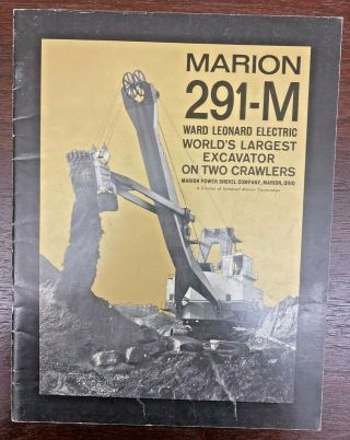Marion Mining Shovel 291 - M - Vintage Rare Equipment Brochure Photos 1964