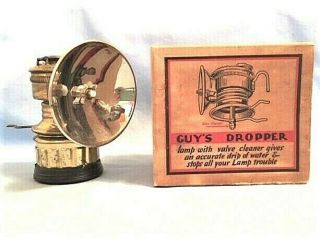 GUY ' S DROPPER Miners Carbide Lamp w/ BOX,  NOS UNUSD.  Vintage Mining Light,  coal 3