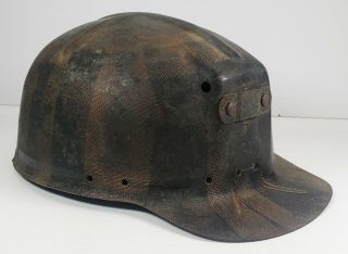 Vintage Msa Comfo Cap Miners Helmet Hard Hat Tiger Stripe Low Vein