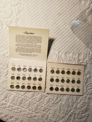 Franklin Presidential Mini - Coin Set First Edition 36 Sterling Silver Coins