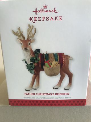 Hallmark Keepsake Father Christmas’s Reindeer Ornament 2013