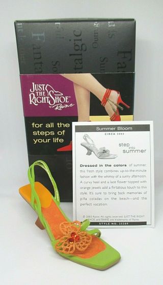 Just The Right Shoe Summer Bloom 2003 By Raine Willitts Designs W/box