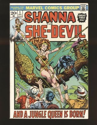 Shanna The She - Devil 1 - 1st Appearance & Steranko Cover Vf Cond.